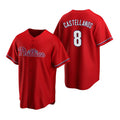 Philadelphia Phillies #8 Nick Castellanos Red JEROMEN Cool Base Stitched Jersey