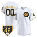 Custom Chicago Cubs 2024 Jackie Robinson Patch Vapor Premier Limited Jersey V2 ¨C White JEROMEN