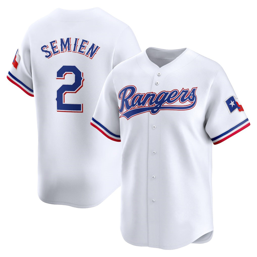 Texas Rangers #2 Marcus Semien White JEROMEN Home Limited Player Jersey