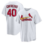 St. Louis Cardinals #40 Willson Contreras White JEROMEN Home Replica Player Jersey