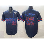Toronto Blue Jays #22 Ernie Clement Navy JEROMEN 2025 World Series City Connect Limited Stitched Jersey