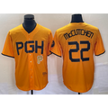 Pittsburgh Pirates #22 Andrew McCutchen Gold JEROMEN 2023 City Connect Stitched Jersey 2