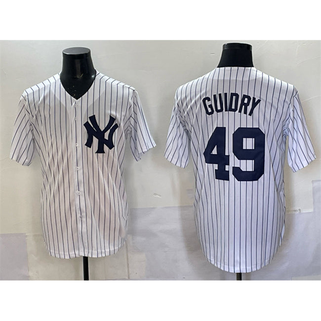 New York Yankees #49 Ron Guidry White JEROMEN Cool Base Stitched Jersey
