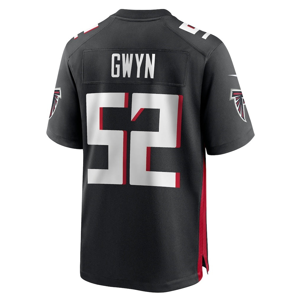 A.Falcons #52 Jovaughn Gwyn Black JEROMEN Team Game Jersey