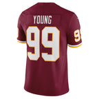 W.Football Team #99 Chase Young Burgundy JEROMEN Vapor Limited Jersey