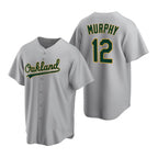 Oakland Athletics #12 Sean Murphy Grey JEROMEN Cool Base Stitched Jersey