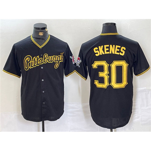Pittsburgh Pirates #30 Paul Skenes Black JEROMEN Stitched Jersey