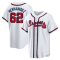Atlanta Braves #62 Daysbel Hernandez White JEROMEN Home Replica Jersey