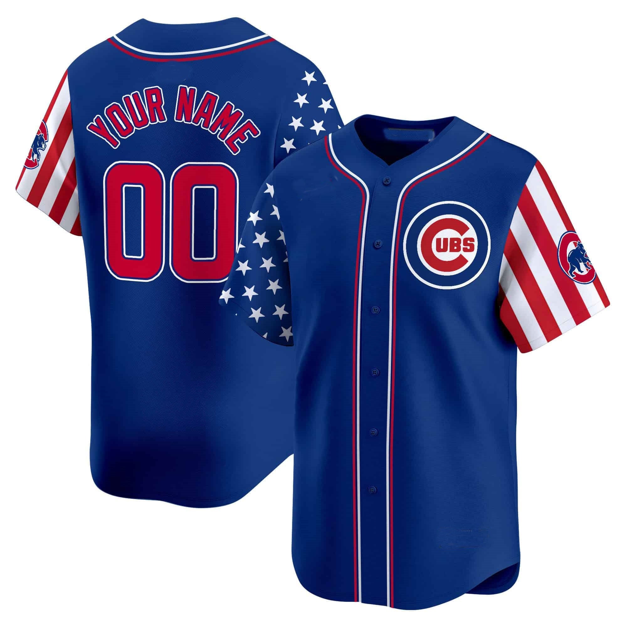 Custom Chicago Cubs 2024 Independence Day Vapor Premier Limited Jersey ¨C Royal JEROMEN