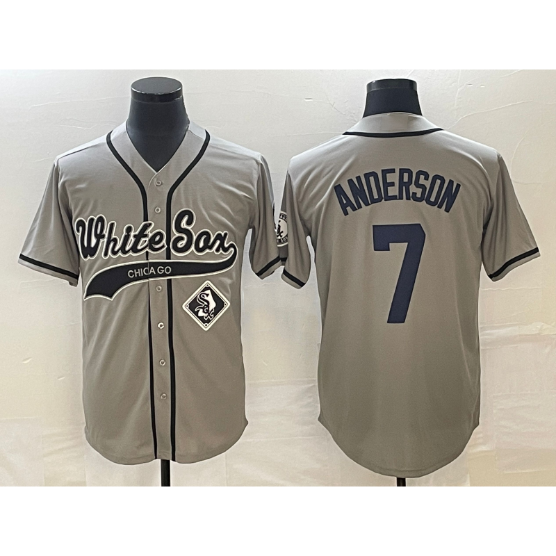 Chicago White Sox #7 Tim Anderson Grey JEROMEN Cool Base Stitched Jersey