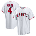 Los Angeles Angels #4 Christian Moore White JEROMEN Home Replica Jersey