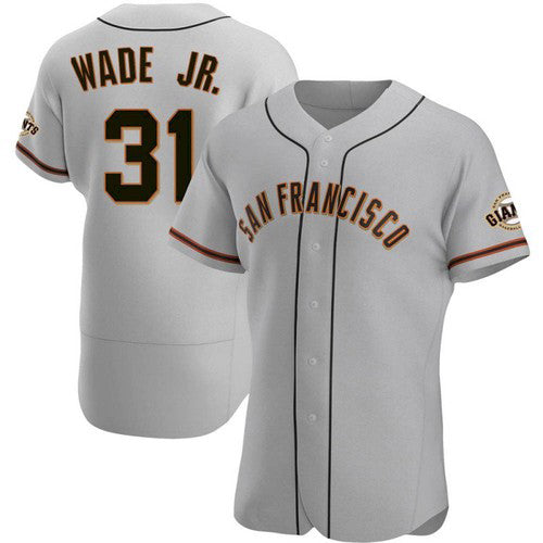 San Francisco Giants #31 LaMonte Wade Jr Grey JEROMEN 2021 Road Player Jersey