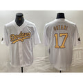 Los Angeles Dodgers #17 Shohei Ohtani White JEROMEN 2022 All Star Stitched Cool Base Jersey