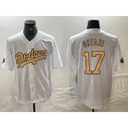 Los Angeles Dodgers #17 Shohei Ohtani White JEROMEN 2022 All Star Stitched Cool Base Jersey