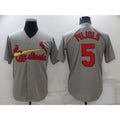 St. Louis Cardinals #5 Albert Pujols Grey JEROMEN Stitched Cool Base Jersey