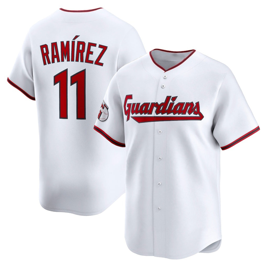 Cleveland Guardians #11 Jos¨¦ Ram¨ªrez White JEROMEN Home Limited Player Jersey