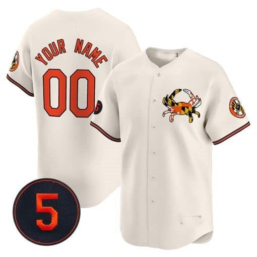 Custom Baltimore Orioles Robinson Patch Vapor Premier Limited Jersey V3 ¨C All Stitched-Cream JEROMEN