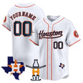Custom Houston Astros Houston Rodeo Patch Vapor Premier Limited Jersey ¨C White 2 JEROMEN
