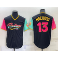 San Diego Padres #13 Manny Machado Black JEROMEN 2022 City Connect Cool Base Stitched Jersey