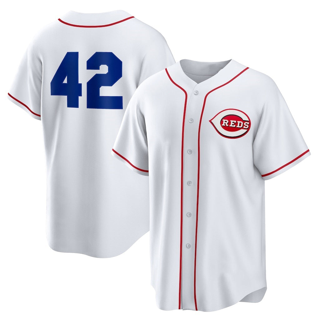 Cincinnati Reds #42 Jackie Robinson White JEROMEN Home 2025 Day Replica Jersey