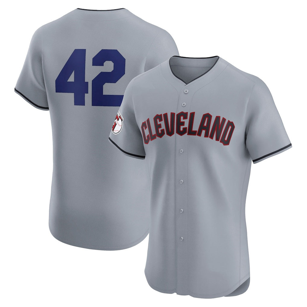 Cleveland Guardians #42 Jackie Robinson Gray JEROMEN Road 2024 Day Elite Jersey