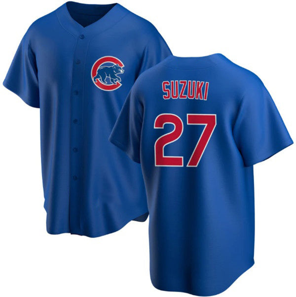 Chicago Cubs #27 Seiya Suzuki Royal JEROMEN Cool Base Stitched Jersey