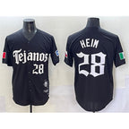 Texas Rangers #28 Jonah Heim Black JEROMEN Gothic Mexico 2025 Vapor Premier Limited Stitched Jersey