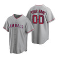 Custom Los Angeles Angels Gray JEROMEN Stitched Cool Base Road Jersey