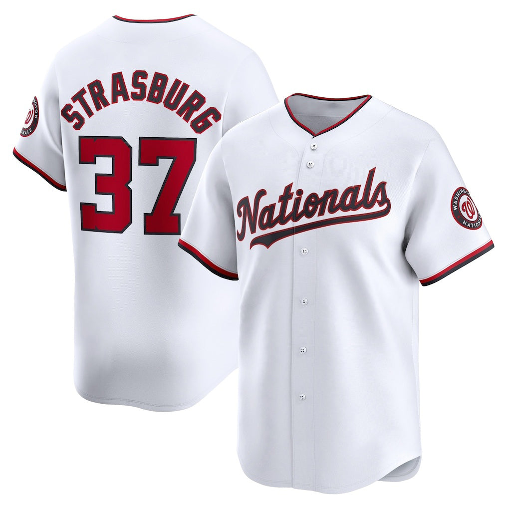 Washington Nationals #37 Stephen Strasburg White JEROMEN Home Limited Player Jersey