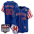 Custom Milwaukee Brewers America 250 Edition Vapor Premier Limited Royal JEROMEN Stitched Jerseys