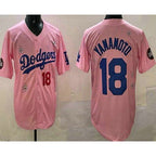 Los Angeles Dodgers #18 Yoshinobu Yamamoto Pink JEROMEN 2025 Tokyo Series Limited Jersey