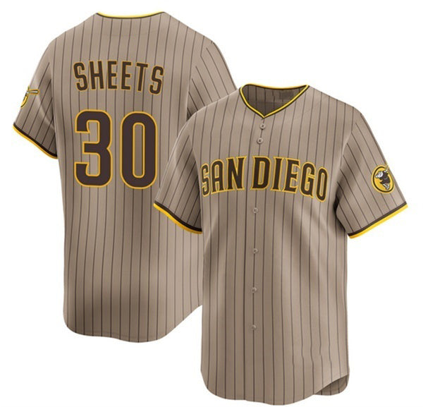 San Diego Padres #30 Gavin Sheets Tan JEROMEN 2026 Alternate Limited Stitched Jersey