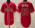 Texas Rangers #80 Kumar Rocker Red JEROMEN 2026 City Connect Stadium Jersey