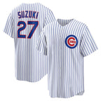 Chicago Cubs #27 Seiya Suzuki White JEROMEN Home Replica Jersey