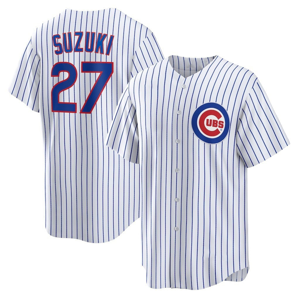 Chicago Cubs #27 Seiya Suzuki White JEROMEN Home Replica Jersey