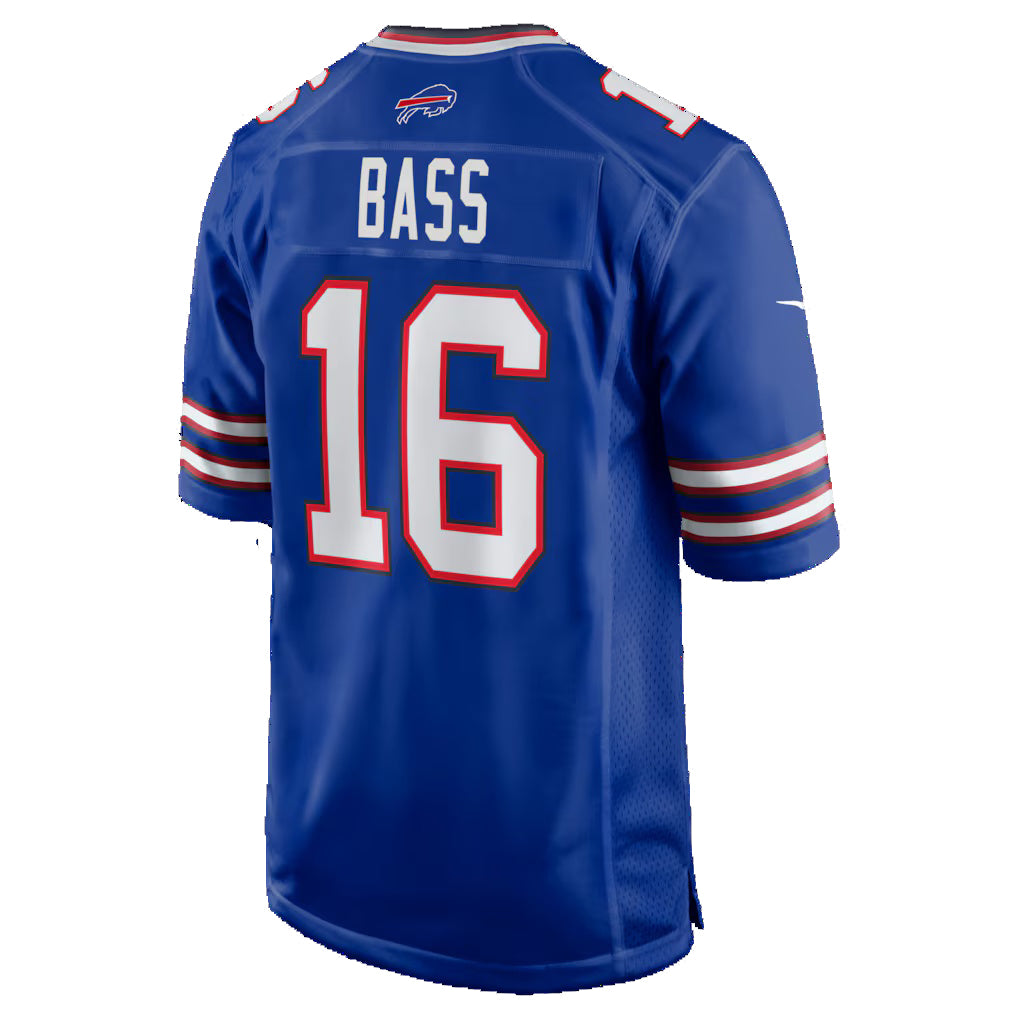 B.Bills #16 Tyler Bass Royal JEROMEN Team Game Jersey