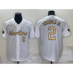 Miami Marlins #2 Jazz Chisholm Jr Number White JEROMEN 2022 All Star Stitched Cool Base Jersey