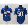 Los Angeles Dodgers #50 Mookie Betts Royal JEROMEN 2025 Tokyo Series Limited Stitched Jersey
