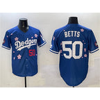 Los Angeles Dodgers #50 Mookie Betts Royal JEROMEN 2025 Tokyo Series Limited Stitched Jersey