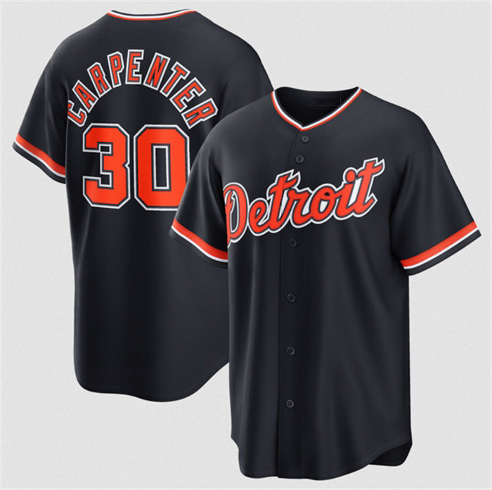Detroit Tigers #30 Kerry Carpenter Navy JEROMEN Alternate Stitched Jersey