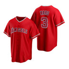 Los Angeles Angels #3 Waylor Ward Red JEROMEN Cool Base Stitched Jersey
