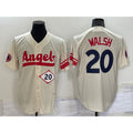 Los Angeles Angels #20 Jared Walsh Number Cream JEROMEN 2022 City Connect Cool Base Stitched Jersey