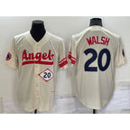 Los Angeles Angels #20 Jared Walsh Number Cream JEROMEN 2022 City Connect Cool Base Stitched Jersey