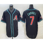 Arizona Diamondbacks #7 Corbin Carroll Black JEROMEN 2024 Stitched Cool Base Jersey