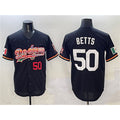 Los Angeles Dodgers #50 Mookie Betts Black JEROMEN Mexico Limited Stitched Jersey