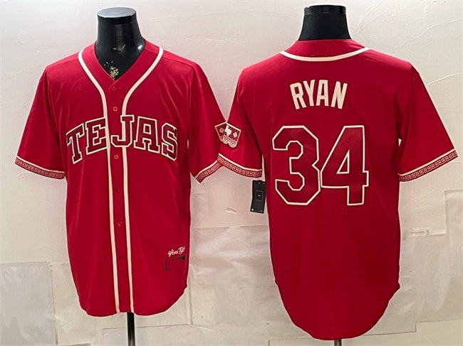 Texas Rangers #34 Nolan Ryan Red JEROMEN 2026 City Connect Stadium Stitched Jersey