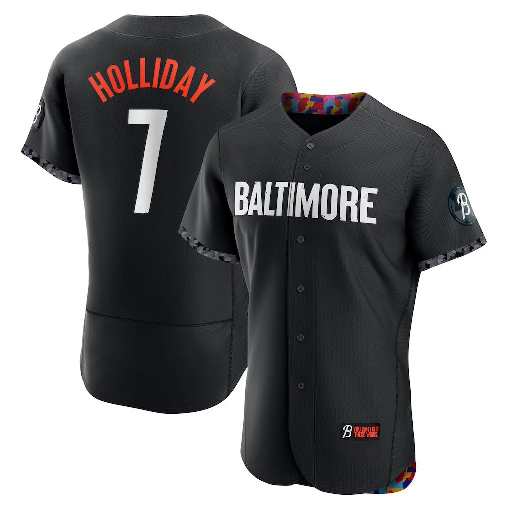 Baltimore Orioles #7 Jackson Holliday Black JEROMEN City Connect Authentic Player Jersey