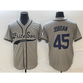 Chicago White Sox #45 Michael Jordan Grey JEROMEN Cool Base Stitched Jersey