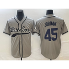 Chicago White Sox #45 Michael Jordan Grey JEROMEN Cool Base Stitched Jersey