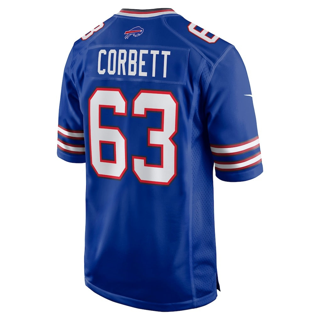 B.Bills #63 Austin Corbett Royal JEROMEN Team Game Jersey